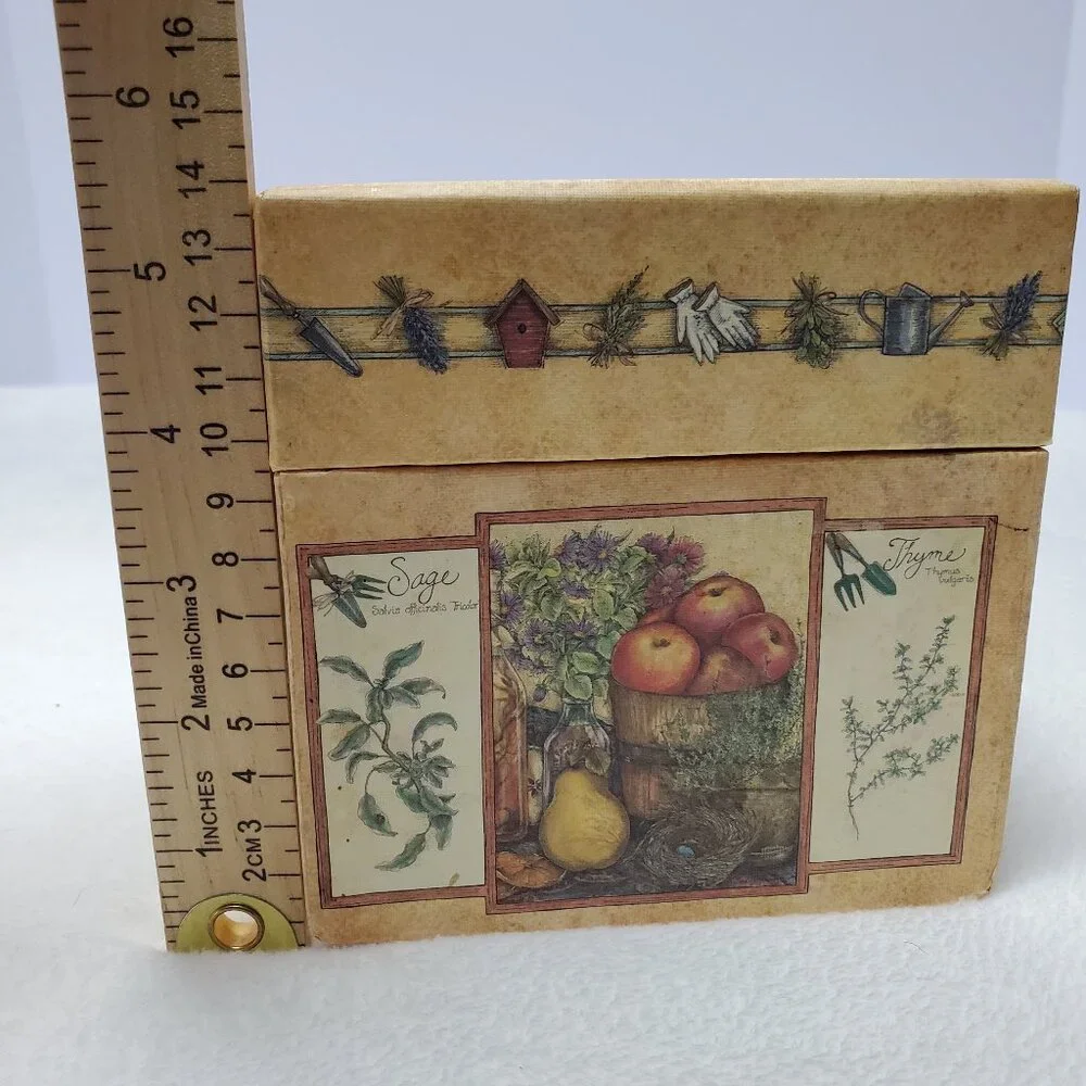 Small Decorative Storage Box Garden Seasonal Herbs Bob's Boxes Gift Box